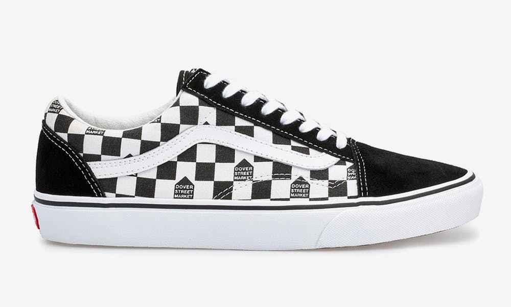 vans checkered shoes black and grey